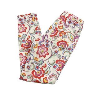 Anthropologie PILCRO and The Letterpress Pants Size 27 Floral Mid-rise Skinny